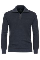 Casa Moda Casual Regular Fit Half-Zip Sweater benzine, Melange