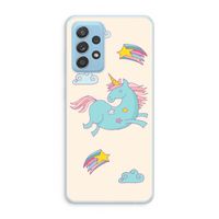 Vliegende eenhoorn: Samsung Galaxy A73 Transparant Hoesje