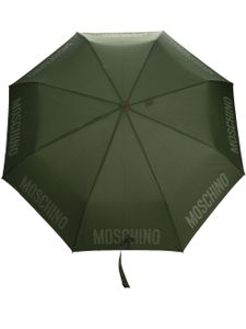 Moschino parapluie compact à logo imprimé - Vert