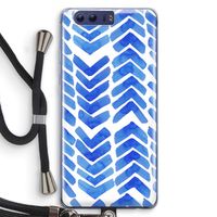 Blauwe pijlen: Honor 9 Transparant Hoesje met koord