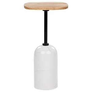 Beliani - OASIS - Bijzettafel - Wit|Bruin - Hout