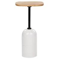Beliani - OASIS - Bijzettafel - Wit|Bruin - Hout