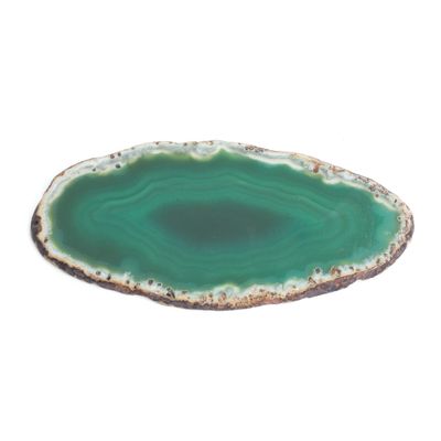 Schijf Groene Agaat Middel (6 - 8 cm)