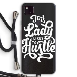 Hustle Lady: Pixel 4a 5G Transparant Hoesje met koord