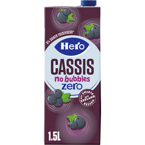 Hero Cassis No Bubbles Zero 1, 5L bij Jumbo