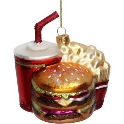 Ornament Fast Food Menu Glas Multi 10.7cm - Hd collection