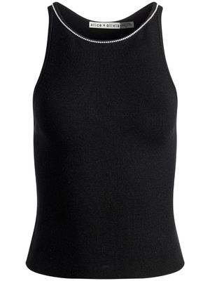 alice + olivia débardeur Allen à ornements strassés - Noir