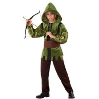 Robin Hood kostuum 3-delig - voor kinderen - Verkleedkleding - Carnaval - groen - thumbnail