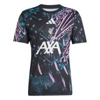 adidas Liverpool Pre-Match Trainingsshirt 2025-2026 Zwart Donkergroen Lichtroze