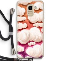 Katoen Wolken: Samsung Galaxy J6 (2018) Transparant Hoesje met koord