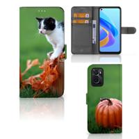 OPPO A76 | A96 | Telefoonhoesje | Met pasjeshouder | Kitten