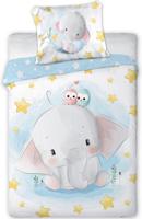 Cuddles BABY Dekbedovertrek, Olifant - 100 x 135 cm - Katoen