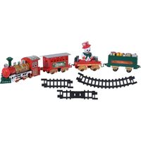 Kerstboom decoratie rijdende trein met rails 39-delig   -