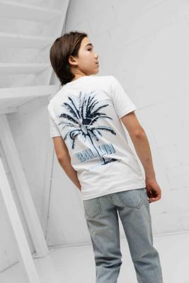 Ballin Amsterdam Dual-Tone Palm T-shirt Kids Wit - Maat 176 - Kleur: Wit | Soccerfanshop
