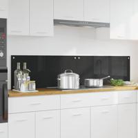 VidaXL Keuken achterwand 2 pcs zwart 90 x 40 cm gehard glas