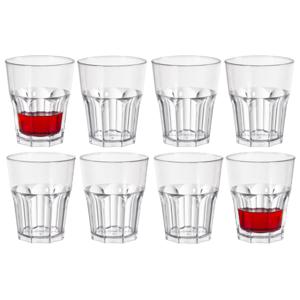 Duni Drinkglas Any Day - 8x - onbreekbaar kunststof - 240 ml - vaatwasser bestendig