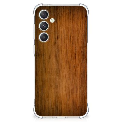 Samsung Galaxy S23 FE Stevig Telefoonhoesje Donker Hout Samsung Galaxy S23 FE Stevig Telefoonhoesje Donker Hout
