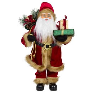 Kerstman pop Sven - H45 cm - rood - staand - kerst beeld -decoratie figuur