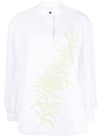 Jil Sander tunique à broderies - Blanc