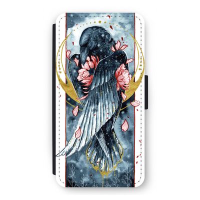 Golden Raven: iPhone 12 Flip Hoesje