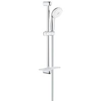 GROHE New Tempesta glijstangset met handdouche met 3 straalsoorten 9.5L/min. met zeepschaal 60cm met doucheslang 175cm chroom/wit 27600001