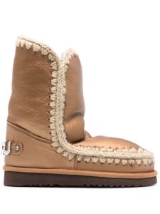 Mou bottes Eskimo 24 mm à ornements en sequins - Marron