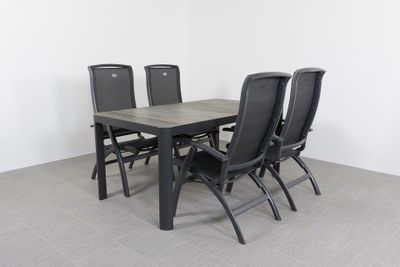 Hartman Da Vinci alu/Queens 160 cm. tuinset - 5-delig verstelbaar
