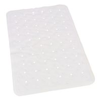 Witte anti-slip badmat 36 x 57 cm rechthoekig - thumbnail