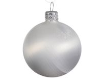 6 Glazen kerstballen mat 8 cm ijslak - Decoris