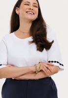 Yoek T-shirt met stenen | Wit | Maat 58/60