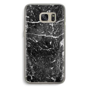 Zwart marmer: Samsung Galaxy S7 Transparant Hoesje