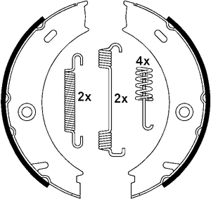 Remschoenset, parkeerrem ATE, u.a. fÃ¼r VW, Mercedes-Benz