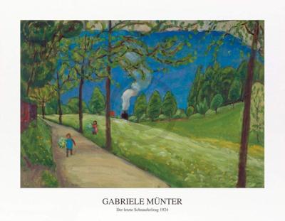 Kunstdruk Gabriele Münter - Der letzte Schnauferlzug 1924 90x70cm
