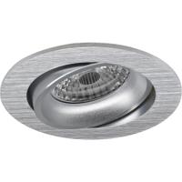 Kantelbare Inbouwspot GU10 - Rond Zilver Aluminium - Ø82mm