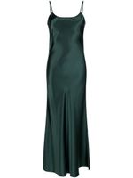 VOZ robe-nuisette Liquid Slip en soie - Vert - thumbnail