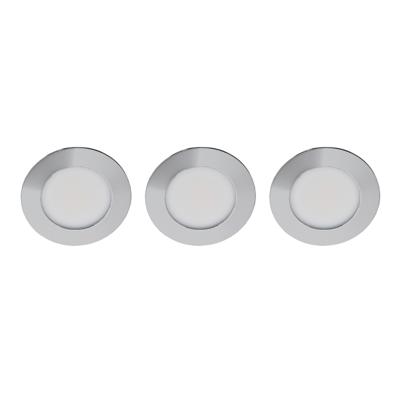 Set 3x Donna LED meubelspot keukenspot 3Watt rond CHROME - Extreem laag 15mm dimbaar