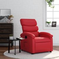 Fauteuil verstelbaar kunstleer rood