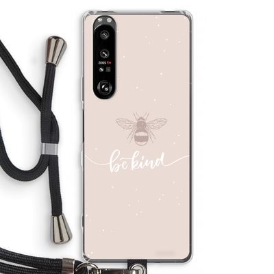 Be(e) kind: Sony Xperia 1 III Transparant Hoesje met koord