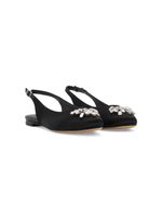 Dolce & Gabbana Kids ballerines à ornements en cristal - Noir