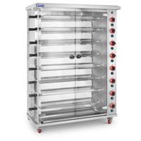 Kippengrill gas - 8 spitten - met verlichting en wielen - Royal Catering Kippengrill gas - 8 spitten - met verlichting en wielen - Royal Catering