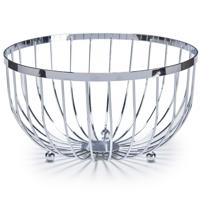 Fruitmand - zilver - 25 cm -metaal - fruitschaal - rond - draadmand