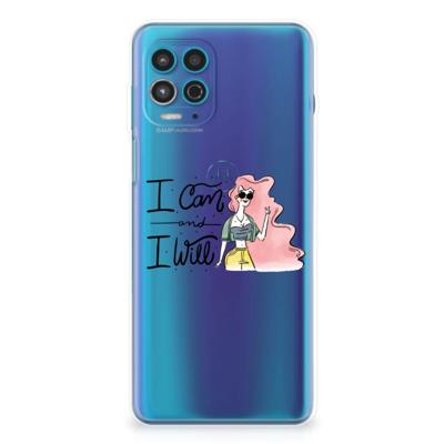 Motorola Moto G100 Telefoonhoesje met Naam i Can Motorola Moto G100 Telefoonhoesje met Naam i Can