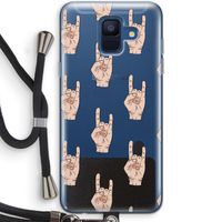 Rock: Samsung Galaxy A6 (2018) Transparant Hoesje met koord