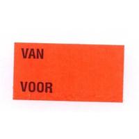 Etiket 3719 fl.rood semi p VAN VOOR 25rl
