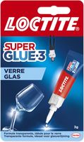 Loctite secondelijm Super Glue Glas, 3 g, op blister - thumbnail