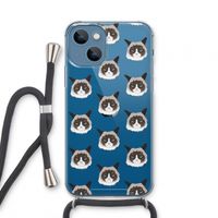It's a Purrr Case: iPhone 13 mini Transparant Hoesje met koord
