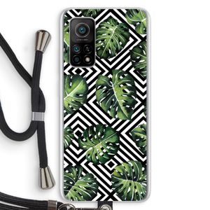 Geometrische jungle: Xiaomi Mi 10T 5G Transparant Hoesje met koord