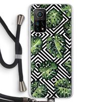 Geometrische jungle: Xiaomi Mi 10T 5G Transparant Hoesje met koord