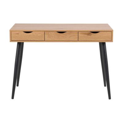 Leen Bakker - Bureau Montijo - Eiken/ - 77,1x110x50 Cm - Spaanplaat - Zwart