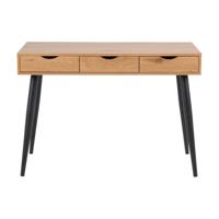Leen Bakker - Bureau Montijo - Eiken/ - 77,1x110x50 Cm - Spaanplaat - Zwart